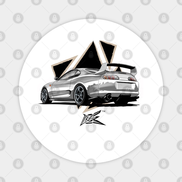 toyota supra a80 white Magnet by naquash